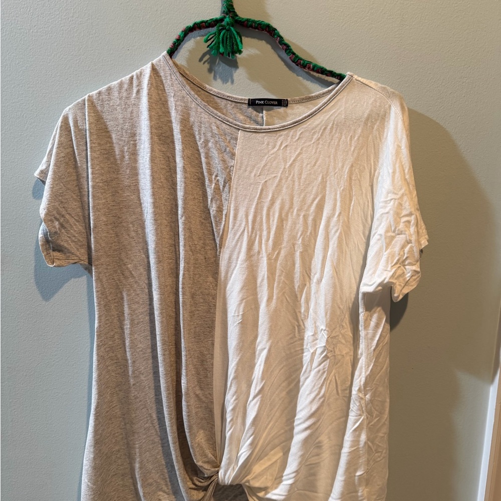 Pink Clover - Denver Knot Front Knit Top